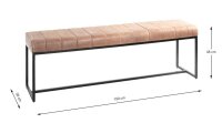 HAKU Möbel Bank 25854 braun Leder 150,0 cm