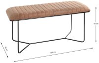 HAKU Möbel Bank 25851 braun Leder 100,0 cm