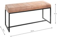 HAKU Möbel Bank 25853 braun Leder 100,0 cm
