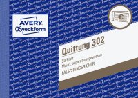 AVERY Zweckform Quittung, MwSt. separat ausgewiesen Formularbuch 302, 1 St.