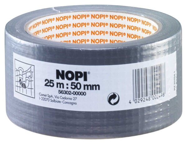 NOPI Gewebeband silber 50,0 mm x 25,0 m 1 Rolle