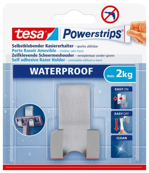 tesa WATERPROOF Large Klebehaken für max. 2,0 kg, 2,0 x 5,0 cm, 1 St.