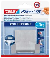 tesa WATERPROOF Doppel Klebehaken für max. 3,0 kg,...