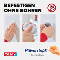 tesa Powerstrips WATERPROOF Klebestreifen für max. 1,0 kg, 1,4 x 3,4 cm, 10 St.