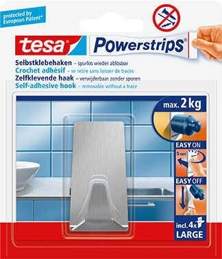 tesa Eckig Large Klebehaken für max. 2,0 kg, 2,0 x 5,0 cm, 1 St.
