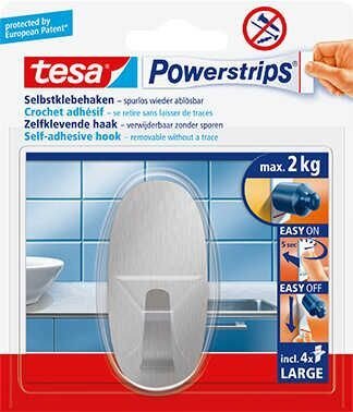 tesa Oval Large Klebehaken für max. 2,0 kg, 2,0 x 5,0 cm, 1 St.