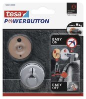tesa Handtuchhaken Powerbutton Universal Medium chrom, 1 St.