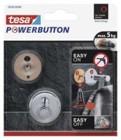 tesa Handtuchhaken Powerbutton Universal Small chrom, 1 St.
