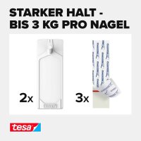 tesa Klebenagel für max. 2,0 kg, 2,2 x 4,4 cm, 2 St.