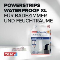 tesa Powerstrips WATERPROOF Klebestreifen für max. 1,0 kg, 2,0 x 8,0 cm, 9 St.