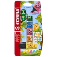 STABILO BOSS MINI Animal Vibes Textmarker farbsortiert, 5...