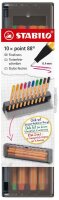 STABILO Point 88 Fineliner farbsortiert 0,4 mm, 10 St.
