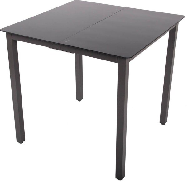 VCM my garden Gartentisch schwarz quadratisch 80,0 x 80,0 x 73,0 cm