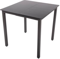 VCM my garden Gartentisch schwarz quadratisch 80,0 x 80,0...