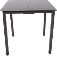 VCM my garden Gartentisch schwarz quadratisch 80,0 x 80,0...