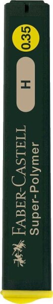 FABER-CASTELL SUPER-POLYMER Feinminen-Bleistiftminen schwarz H 0,35 mm, 12 St.