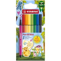 STABILO Pen 68 Mini Animal Vibes Filzstifte farbsortiert,...