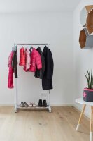 LOVE !T STORE !T Rollgarderobe 670148 weiß Metall ohne Haken 84,0 x 101,0 - 165,0 cm, 1 St.