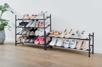 LOVE !T STORE !T Teleskop-Schuhregal LOFT schwarz 62,0 - 116,0 x 23,0 x 36,0 cm, 1 St.