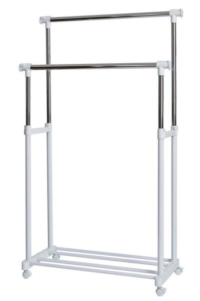 LOVE !T STORE !T Rollgarderobe 670124 weiß Metall ohne Haken 90,0 - 134,0 x 98,0 - 168,0 cm, 1 St.