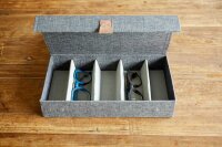 LOVE !T STORE !T Premium Brillenbox grau 30,0 x 17,0 x 6,0 cm, 1 St.