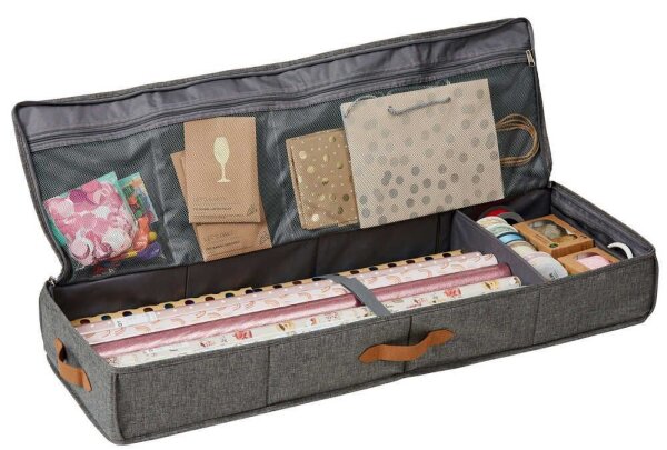 LOVE !T STORE !T Premium Geschenkpapier-Organizer grau 90,0 x 30,0 x 12,0 cm, 1 St.