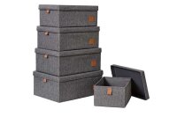 LOVE !T STORE !T Premium Aufbewahrungsboxen-Set grau, 1 Set
