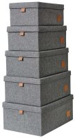 LOVE !T STORE !T Premium Aufbewahrungsboxen-Set grau, 1 Set