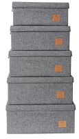 LOVE !T STORE !T Premium Aufbewahrungsboxen-Set grau, 1 Set