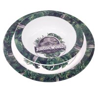 Kindergeschirr-Set Jurassic World blau/grün 3-tlg., 3 St.
