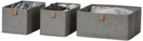 LOVE !T STORE !T Premium Aufbewahrungskörbe-Set grau, 1 Set