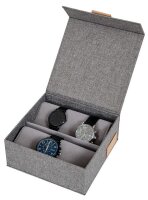 LOVE !T STORE !T Premium Uhrenbox grau 16,5 x 16,5 x 7,0...