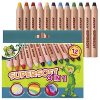JOLLY Supersoft 3 in 1 Buntstifte farbsortiert, 12 St.