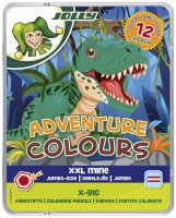 JOLLY X-BIG Adventure Colours Buntstifte farbsortiert, 12 St.