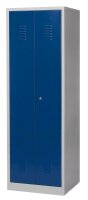 Gürkan Putzmittelschrank 104432 lichtgrau, enzianblau 4 Fachböden 60,0 x 50,0 x 180,0 cm, aufgebaut, 1 St.