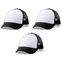 3 cricut™ Trucker-Caps für Transferpressen schwarz, weiß  ( 2009420 )