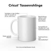 cricut™ 425 ml/15 oz. Keramiktassen für Tassenpresse weiß, 2 St.