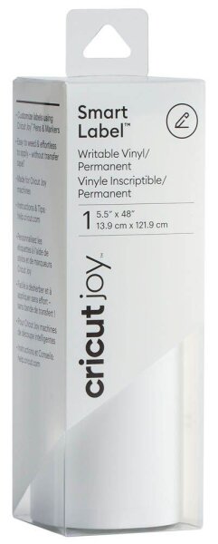 cricut™ Joy Smart Label beschreibbare Vinylfolie permanent weiß 13,9 x 121,9 cm,  1 Rolle