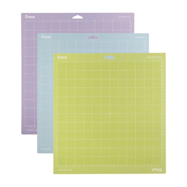 cricut™ Schneidematten für Schneideplotter leicht klebend, normal klebend, stark klebend, wiederverwendbar 305 x 305 mm (12 x 12 Zoll) , 3 St.