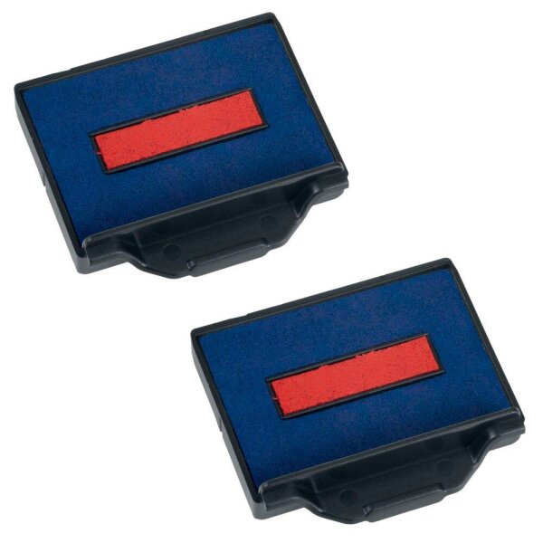 trodat Ersatzstempelkissen 6/50/2 blau/rot 4,1 x 2,4 cm, 2 St.
