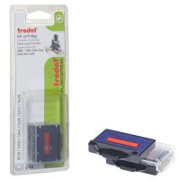 trodat Ersatzstempelkissen 6/50/2 blau/rot 4,1 x 2,4 cm,...