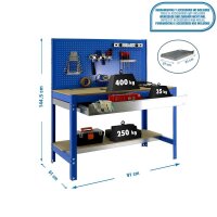 Simonrack Werkbank KIT SIMONWORK BT2 BOX 900 blau 1...