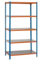 Simonrack Schwerlastregal KIT SIMONCLICK PLUS 5/500 457100024201055 orange, blau, verzinkt 100,0 x 50,0 x 200,0 cm