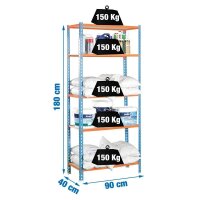 Simonrack Schwerlastregal MADERCLICK 5 458100025189045...