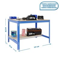 Simonrack Werkbank KIT SIMONWORK BT0 1200 blau 120,0 x...