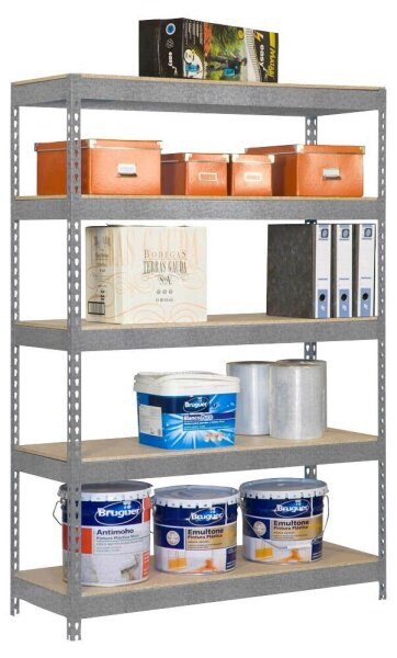 Simonrack Schwerlastregal KIT BRICOFORTE 1204-5 CHIPBOARD 778100040201245 verzinkt 120,0 x 45,0 x 200,0 cm