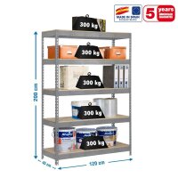 Simonrack Schwerlastregal KIT BRICOFORTE 1204-5 CHIPBOARD...