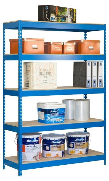 Simonrack Schwerlastregal KIT BRICOFORTE 1204-5 CHIPBOARD 448100040201245 blau 120,0 x 45,0 x 200,0 cm