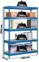Simonrack Schwerlastregal KIT BRICOFORTE 1204-5 CHIPBOARD...