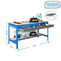 Simonrack Werkbank KIT SIMONWORK BT0 BOX 1200 blau 1...